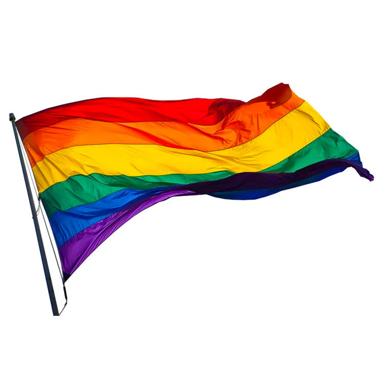 Regnbueflagg til flaggstang/balkong 100x150