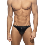 Addicted Fetish Round Buckle Rub Thong