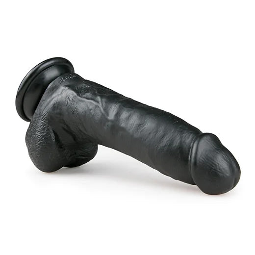 Dildo: Realistisk Sort 20 cm.