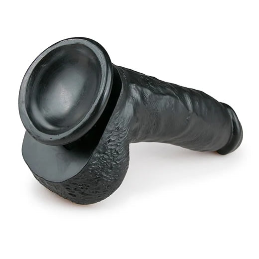 Dildo: Realistisk Sort 20 cm.