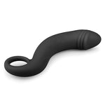 Dildo: Curved dong med grip ring