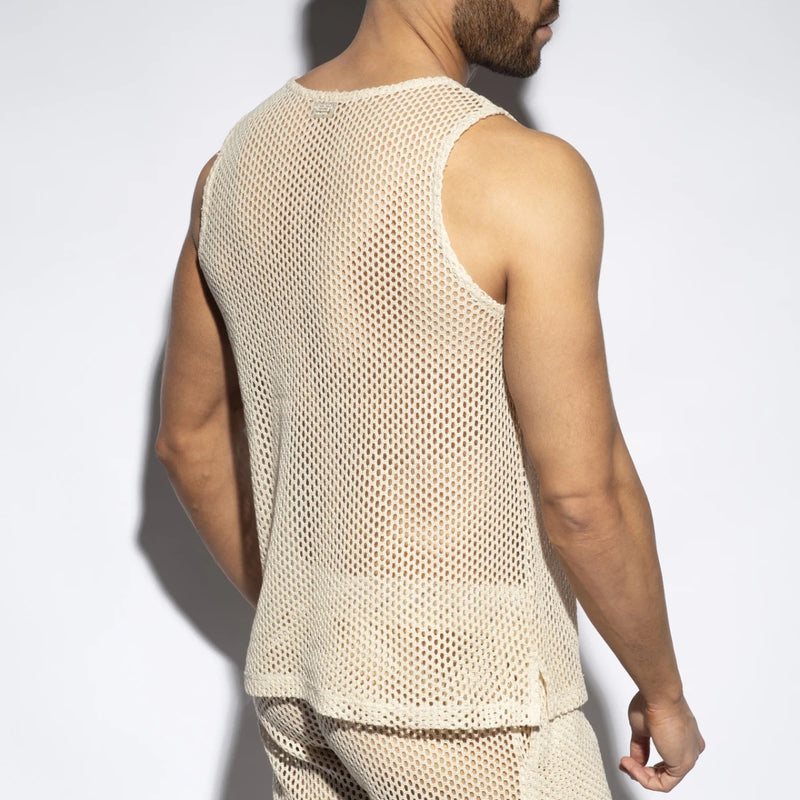 ES Raw Crochet Tank Top
