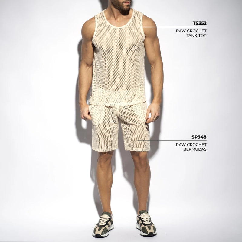 ES Raw Crochet Tank Top