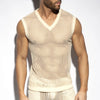 ES Raw Crochet V-Neck Tank Top