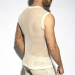 ES Raw Crochet V-Neck Tank Top