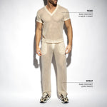 ES Raw Crochet V-Neck T-Shirt