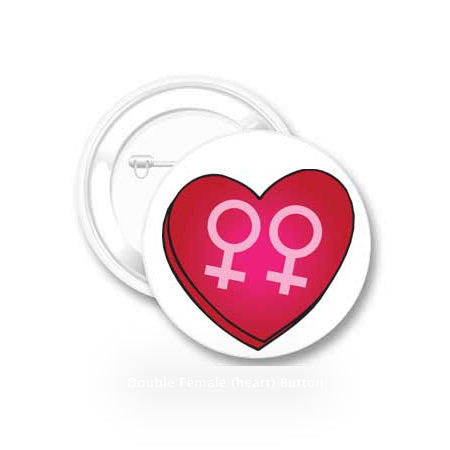 Button Hearts Lesbian