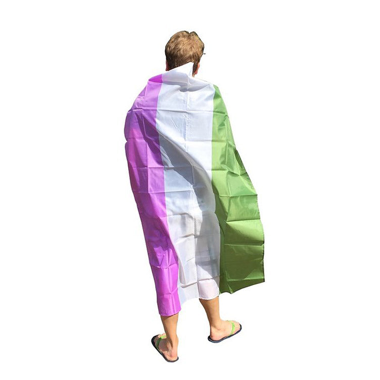 Flagg til flaggstang GenderQueer 90x150